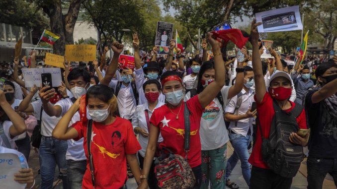 Protesters Against Myanmar Coup Converge On UN Headquarters