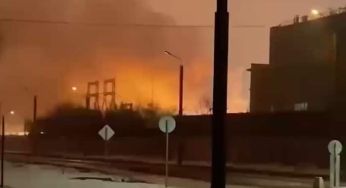 В Москві палає колишній машинобудівний завод: задіяли 120 пожежників та гелікоптер