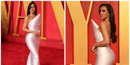 Сукню Кім Кардашьян на вечірці Vanity Fair порівняли з серветкою