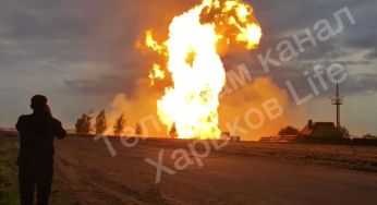Стовп вогню десятки метрів: на Харківщині вибухнув трубопровід (відео)