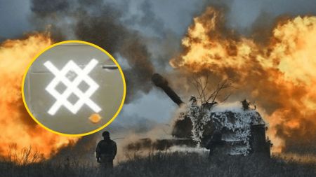 Більше не “Z” і не “О”: у росіян новий знак на техніці, що атакує Харківщину