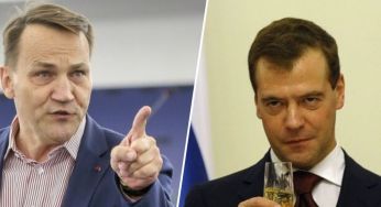 Медведєв пообіцяв ядерний попіл для Варшави у відповідь на заяву Сікорського про захист України