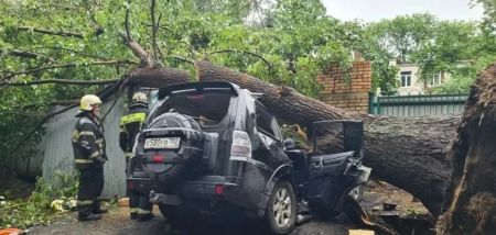 Валив дерева і зривав дахи: Москву накрив потужний ураган зі смерчами