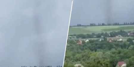 Смерч на Київщині пронісся полем і потрапив на камери – вражаюче відео
