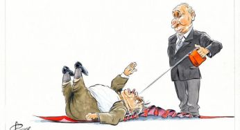 З’явилась кумедна карикатура на зустріч Орбана з Путіним