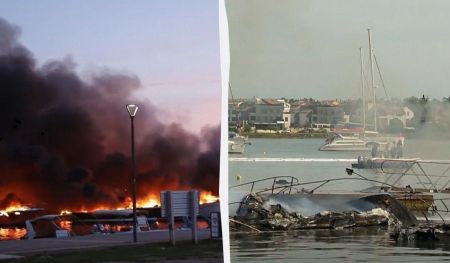 Згоріли 35 суден на 2 мільйони євро: у Хорватії шукають трьох українців за підпал порту