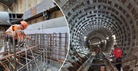 Вже вкладають колії: у аварійному відрізку тунелю на синій лінії вже є підлога, стіни і стеля