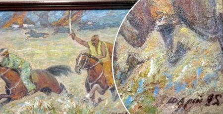 Козак жене окупанта: у Києві продають патріотичну картину Анатолія Шарія