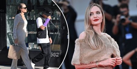 З гіпсом на руці: Анджеліну Джолі із сином уперше помітили після його повернення з лікарні