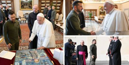 Зеленський подарував Папі Римському картину про різанину у Бучі