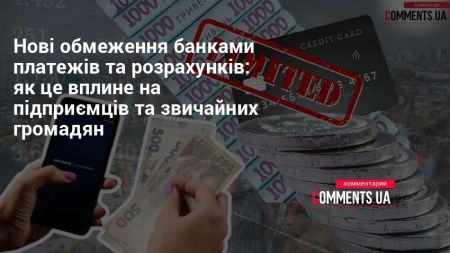 Нові обмеження банками платежів та розрахунків: як це вплине на підприємців та звичайних громадян Нові обмеження банками платежів та розрахунків: як це вплине на підприємців та звичайних громадян | Коментарі Україна