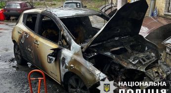 Вибух електроавтомобіля у центрі Києва: поліцейські затримали підозрюваного
