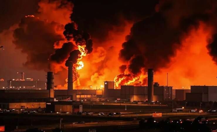 Росія здригалася від вибухів: виникла масштабна пожежа після атаки дронів