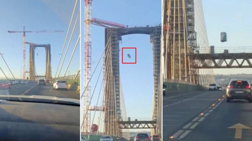 В Іспанії туалет впав на дорогу з висоти 30 метрів: відео курйозу