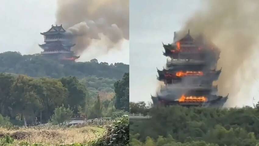 У Китаї повністю згорів 1500-річний храм через помилку туриста