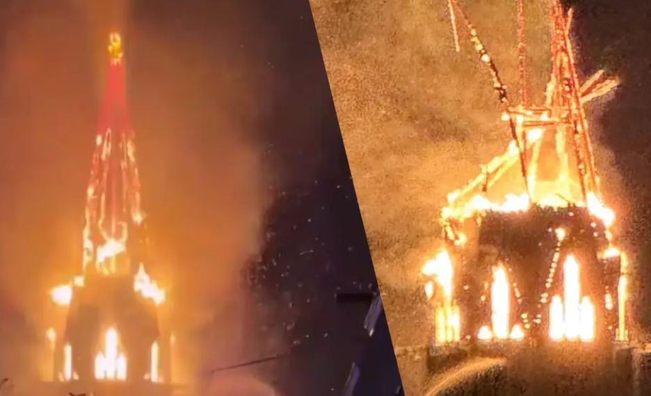 У новорічну ніч в Амстердамі горіла історична церква Вонделкерк: вежа обвалилася