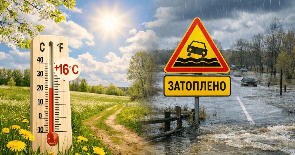 Перший подих квітня: дощі, температурні контрасти та прогноз на Вербну неділю
